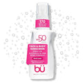 BU SPF 50 Sunscreen Spray for Face and Body, Non Aerosol Spray, TSA Travel Size Sunscreen, Clear, Non Greasy, Water Resistant, White Sage 1 oz (3 Pack)