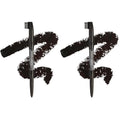Kiss New York Professional Long-Lasting Eyebrow, Retractable Eyebrow Pencil, Rich Pigmentation, Coconut Oil Infused, Built-in Brush Brow, Sapes, Define, Fills Brow, Eye Makeup (BLACK) (Pack of 2)