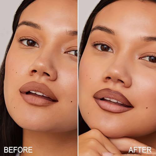OETUIOW Lip Stain, Lip Liner Stain, Peel Off Lip Liner Tattoo, Long Lasting Lip Stain Waterproof for Women Girls All Skin Types, Transfer-Proof & Natural (Black)