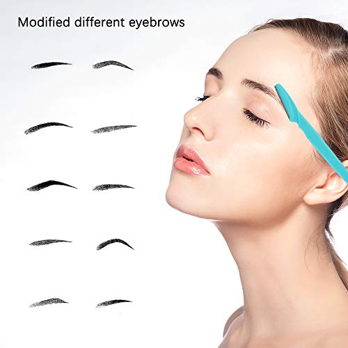 Eyebrow Razor 62 Pcs Multipurpose Exfoliating Dermaplaning Tool Trimming and Shaving Grooming for Face and Eyebrow Shaper for Women and Man Mooerca