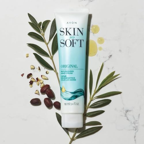 Avon Skin So Soft Original Replenishing Hand Cream ? 5 Pack, 3.4 fl. oz. ? With Jojoba Oil for 24+ Hour Moisturization, Nourishes & Softens, Fresh Herbal Scent, Dermatologist Tested
