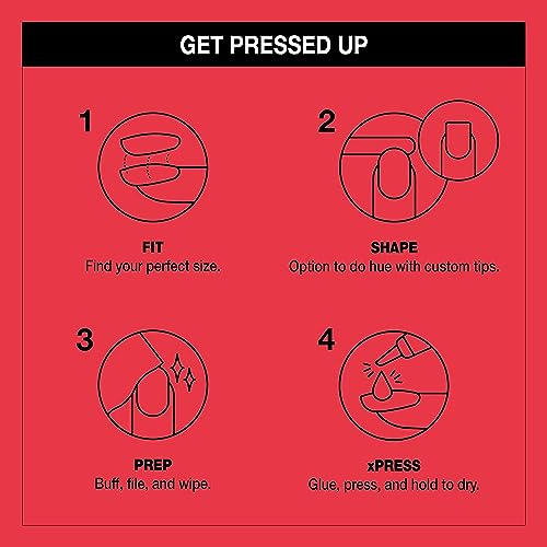 Bundle of OPI xPress/On Press On Nails, With Nail Glue, Short Red Nails, Cajun Shrimp + OPI Nail Envy, Nail Strengthening Treatment, Stronger Nails in 1 Week, Vegan Formula, 0.5 fl oz
