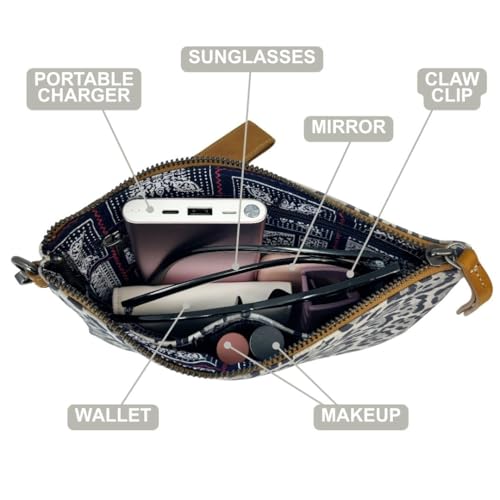 Myra Bag Western Makeup Bag for Women - Travel Cosmetic Pouch Handbag - Leopard