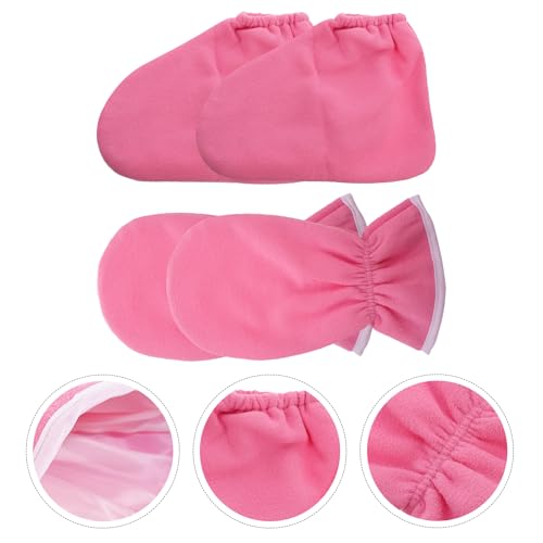 Paraffin Wax Gloves and Booties Set for Hand and Foot Care Heat Retention Covers for Moisturizing and Circulation Boosting Washable and Lightweight 12X6X0.4 Inches