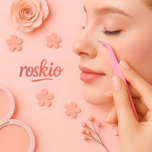 Nail Tweezer, 2pcs Stainless Steel Straight & Curved Nail Art Tweezers for Stickers, Rhinestone, Eyelash Extension, Nail Stickers, Cuticle, Rhinestone Picker Tool