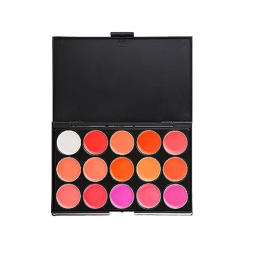 Pure Vie¢ç Professional Matte 15 Colors Non-Sticky Lip Gloss Palette Lipgloss Makeup Kit Cosmetic Contouring Palette