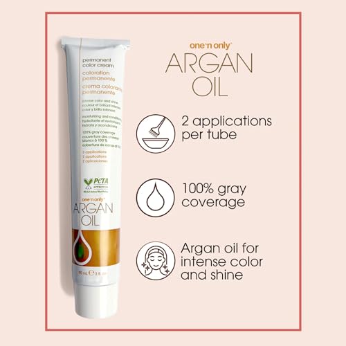 One n Only Argan Oil Permanent Color Cream - 5NN Rich Natural Light Brown Hair Color Unisex 3 oz