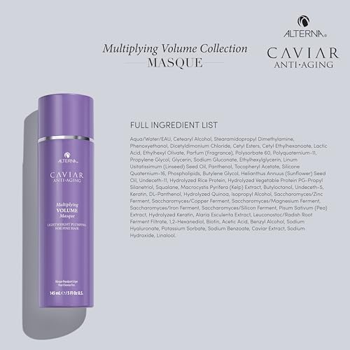 Alterna CAVIAR Anti-Aging Multiplying Volume Masque 5 Fl Oz | Lightweight Hydrating Hair Volumizer Mask for Fine, Thin, Limp or Flat Hair | Adds Shine & Body | Strengthens, Detangles & Boosts Fullness