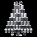 48 Packs 8.8oz (250 ml) Clear Plastic Jars with Silver Lids, Cosmetic Containers jars with Wide-Mouth for slime, beads, rhinestones, sequins Cosmetics, Lotion, Cream, Ointments and More
