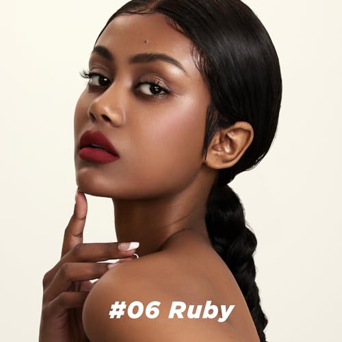 ITY Velvet Matte Finish Lip Stain-Mousse Textured Lip Clay, Red Shade, Conceals Lip Lines, Rich Pigment Lip Tint Lipsticks, 0.14 oz (4g) in Ruby