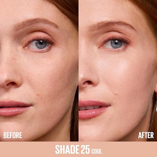 Maybelline Lifter Serum Concealer, Radiant Concealer with Full Coverage, Includes 2% Peptides + Caffeine to Hydrates & Brightens Under Eyes, 25, 1 Count