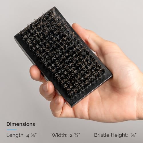 ZEUS Premium Hair Brush, Men's Grooming Beard & Hair Brush, Beech Wood & 100% Boar Bristle (Palm Brush)
