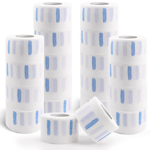 NICEMOVIC 20 Rolls Disposable Barber Paper Neck Strips Bulk Barber Accessories, Professional Barber Supplies Stretchy Paper Neck Strips for Salon Haircut Styling