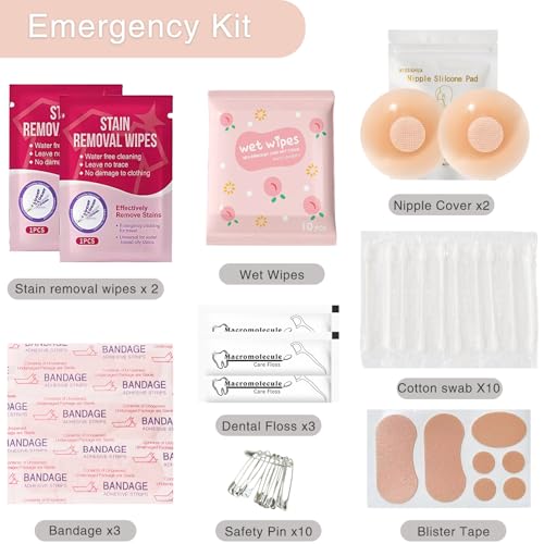 IZEO Bridal Wedding Emergency Kit - Women's Wedding Day Emergency Kit 30+ Essential Items for Bride Daily Use with Makeup Bag