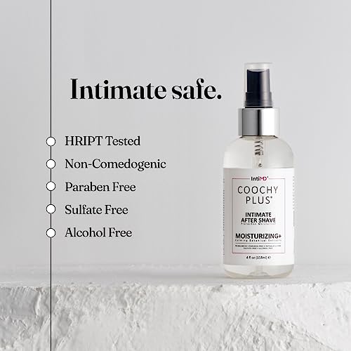 IntiMD COOCHY Intimate After Shave Protection Moisturizer Plus By : Delicate Soothing Mist For The Pubic Area & Armpits ? Antioxidant Formula For Razor Burns, Itchiness & Ingrown Hairs