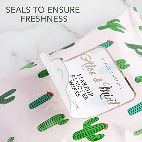 Beauty Concepts Facial Wipe Set - Packs of Face Wipes, Makeup Removing Wipes, Mint, Lemon Citrus, Watermelon, and Tea Tree