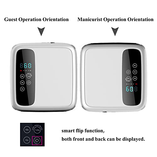 HVEST UV LED Nail Lamp, Cordless Rechargeable UV LED Nail Dryer, 72W Led Nail Lamp for Gel Polish, Fast Drying Nail Polish Dryer for Manicurist Professional Gel Manicure Tools and Girl Gifts.