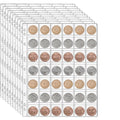 420 Pockets Coin Sleeves with Flaps for Coin Collection Binder - Clear, Waterproof, 10 Sheets