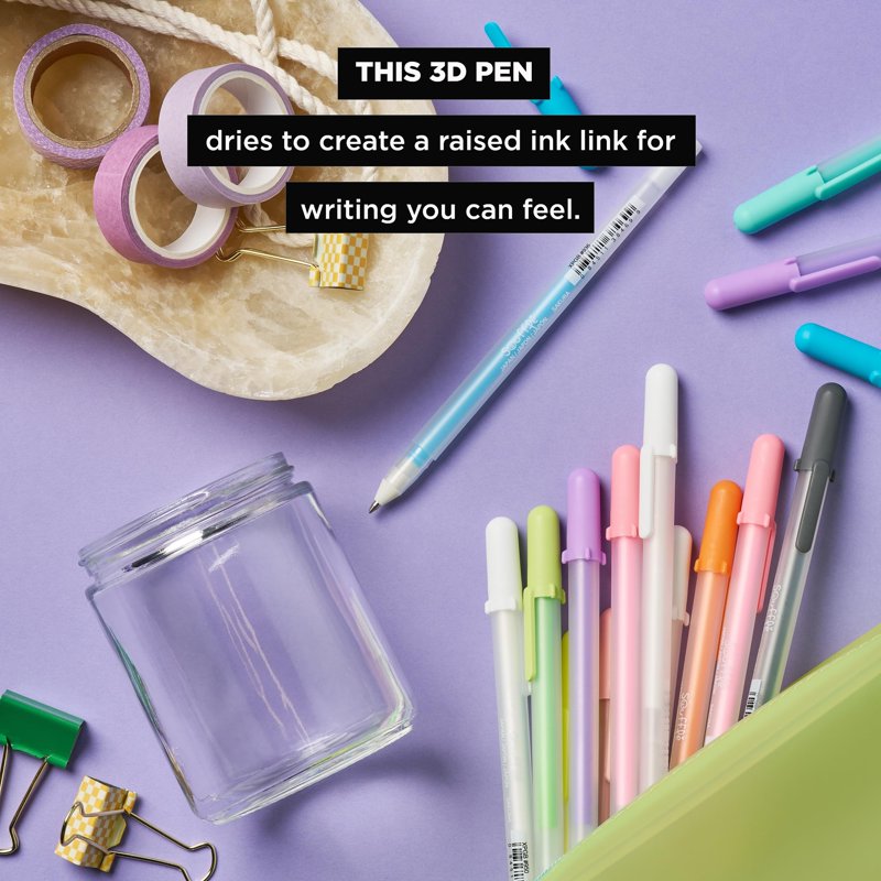 Sakura 3D Soufflé Pen Set - Dimensional Lettering & Craft Ink - 10 Colors