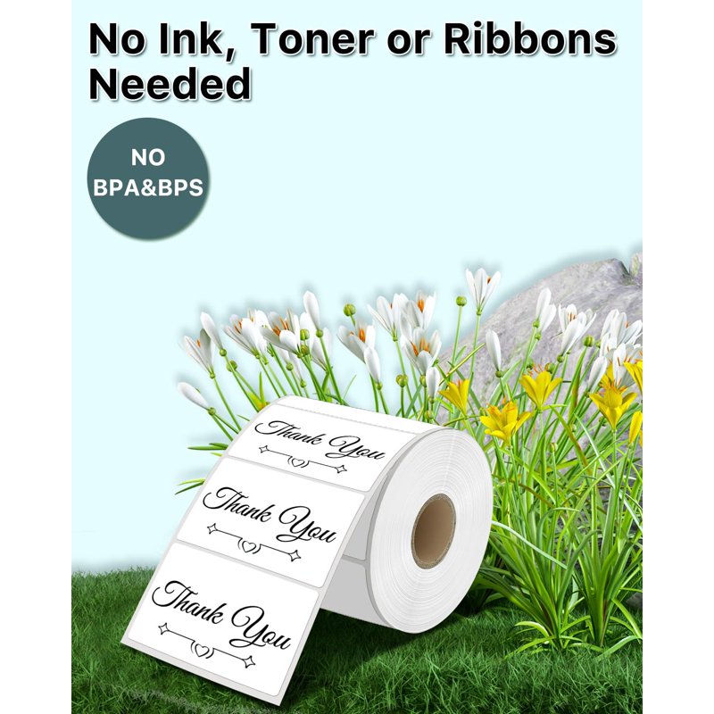 Thermal Label Stickers 3x2 Inch Self-Adhesive Waterproof Durable Roll of 400
