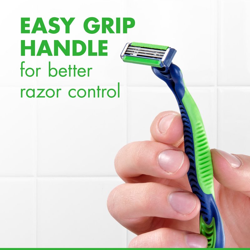 Disposable Men's Razor with 3 Blades, Sensitive Skin, 7 Count