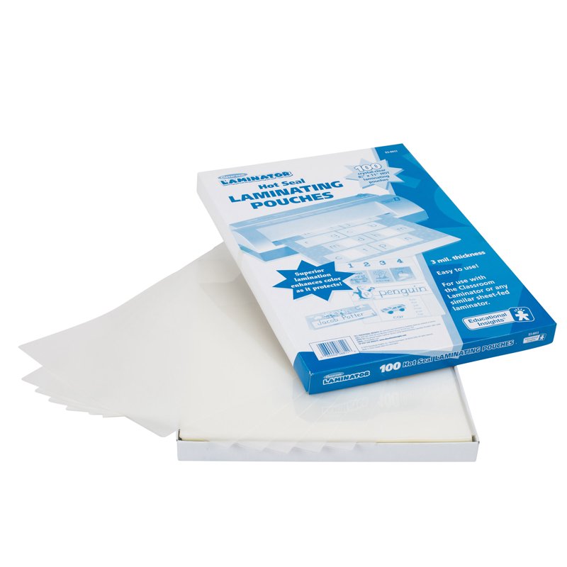 Classroom Laminating Pouches 8.5 x 11 Inches, 100-Pack for Educational Use