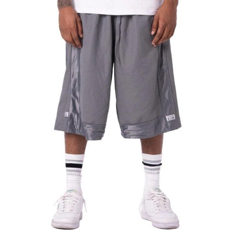 Men's Heavyweight Mesh Basketball Shorts with Pockets, Adjustable Waist