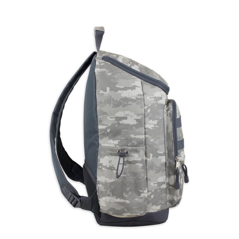 Unisex Outdoor Cargo Backpack with Top Loading Design and Multiple Compartments