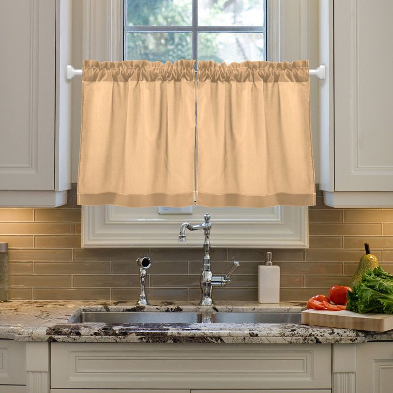 Light Filtering Tier Curtains Set - 2 Panels, Patchwork & Symmetrical Styles