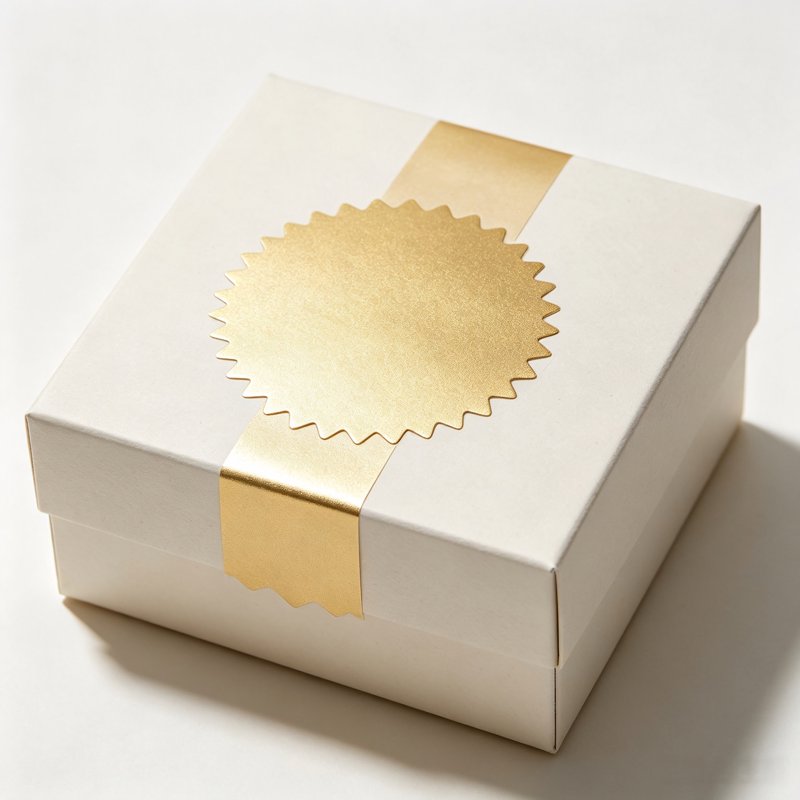 Gold Embossed Seal Stickers 2 Inch Set of 500 for Notary & Packaging