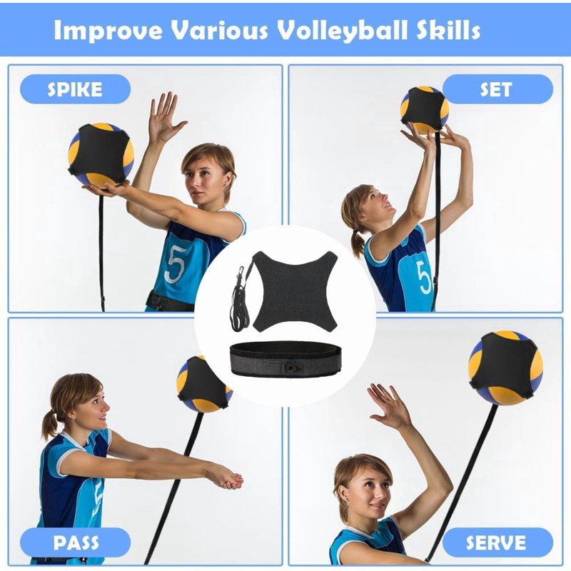 All-in-One Volleyball Training Equipment with Rebounder for Solo Practice