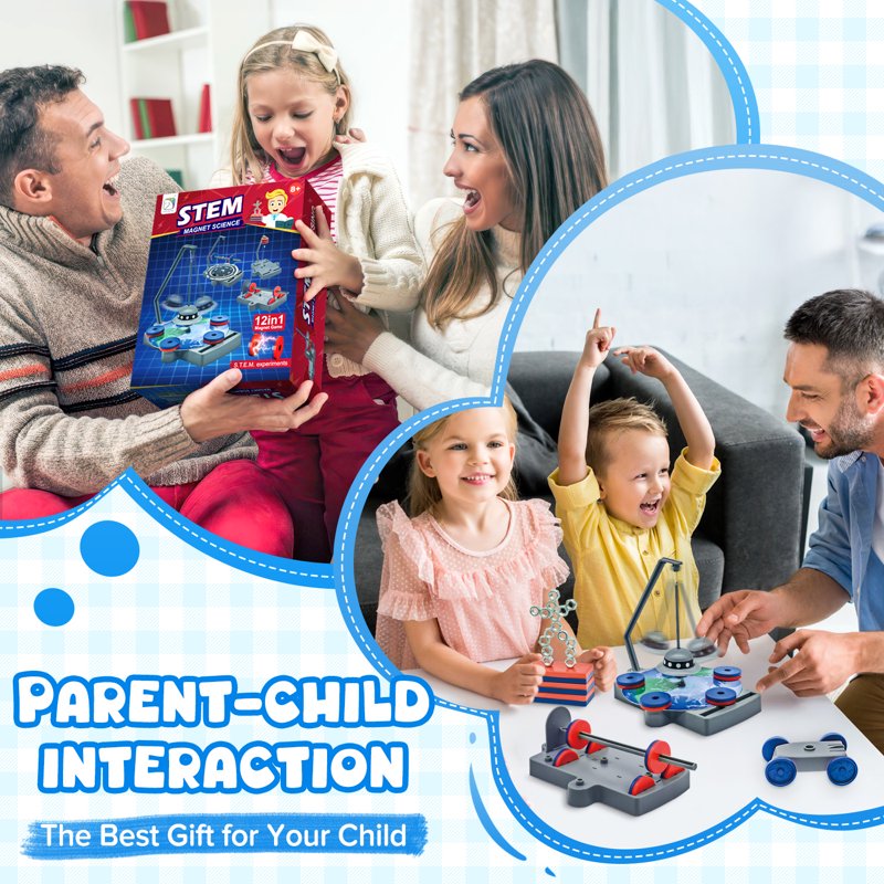 Magnetic Science Kit for Kids 12-in-1 Educational Physics Toys & STEM Experiments