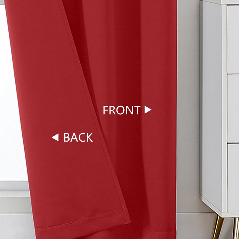 Blackout Curtains 2 Panels Set - Thermal Grommet Drapes for High Ceilings