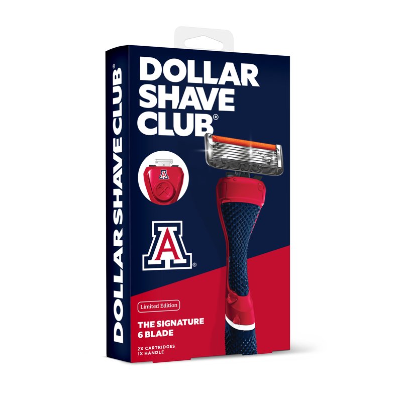 6-Blade Razor Starter Set with Reusable Handle & Aloe Lubricant