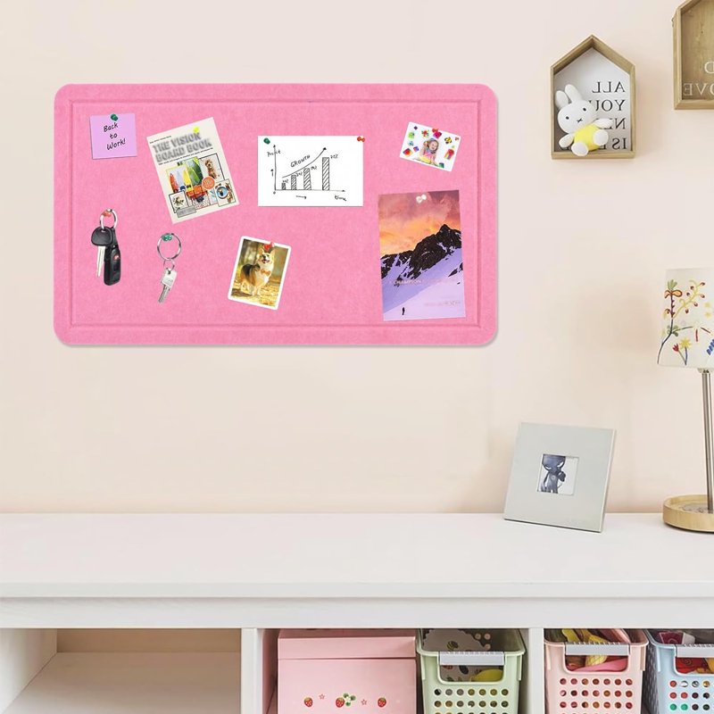 Self-Adhesive Felt Cork Board Tiles - 15.7x23.6 Inch Bulletin Board for Home & Office