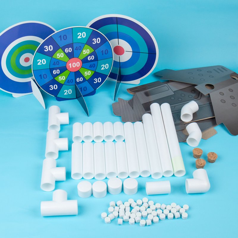 Glow in The Dark Marshmallow Air Blaster Kit for Kids - Build Your Own Toy Gun