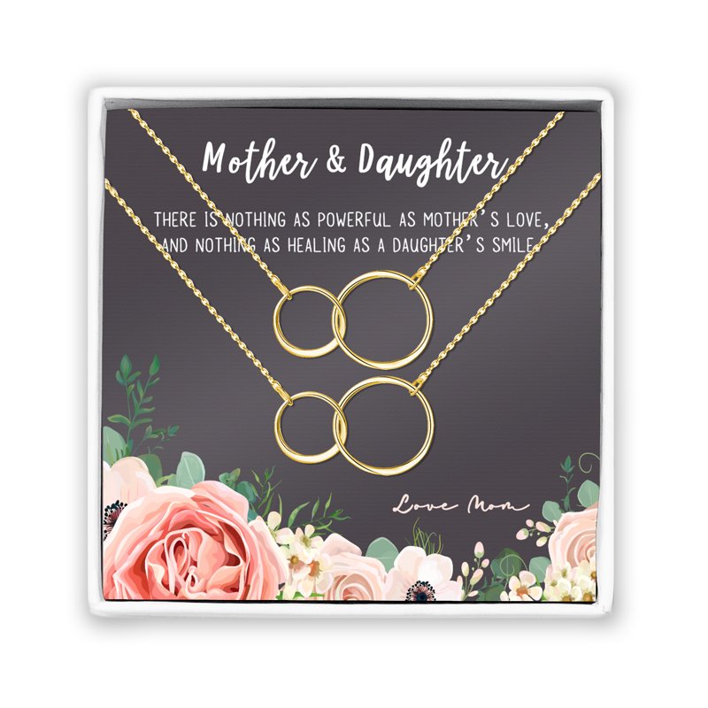 Mother and Daughter Matching Infinity Necklace Gift Set - No Personalization