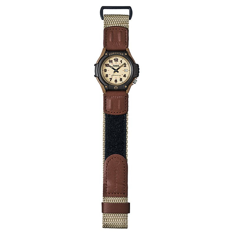 Casio Men's Tan Nylon Strap Wristwatch with LED Backlight Water-Resistant Model FT500WC-5BVCF