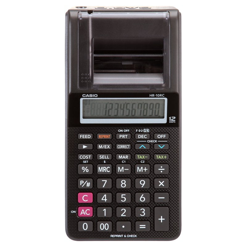 Casio 12-Digit Printing Calculator with Cost, Tax, and Date Functions