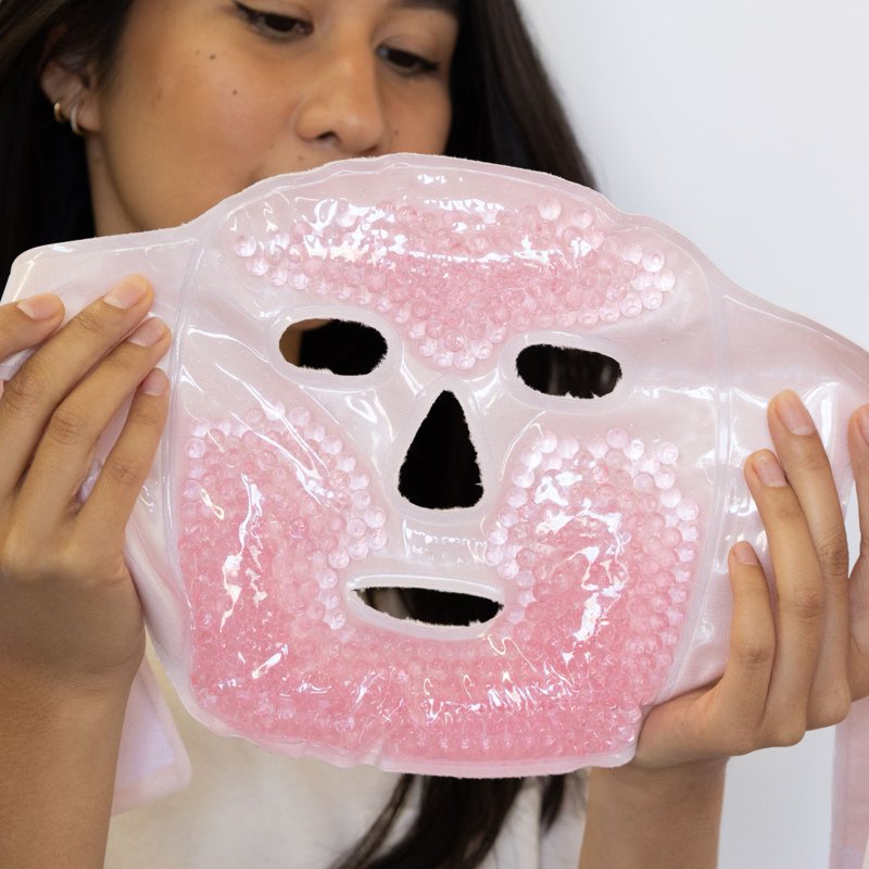 Cryochill Ice Beaded Face Mask for De-Puffing and Cooling - Dual-Sided Design