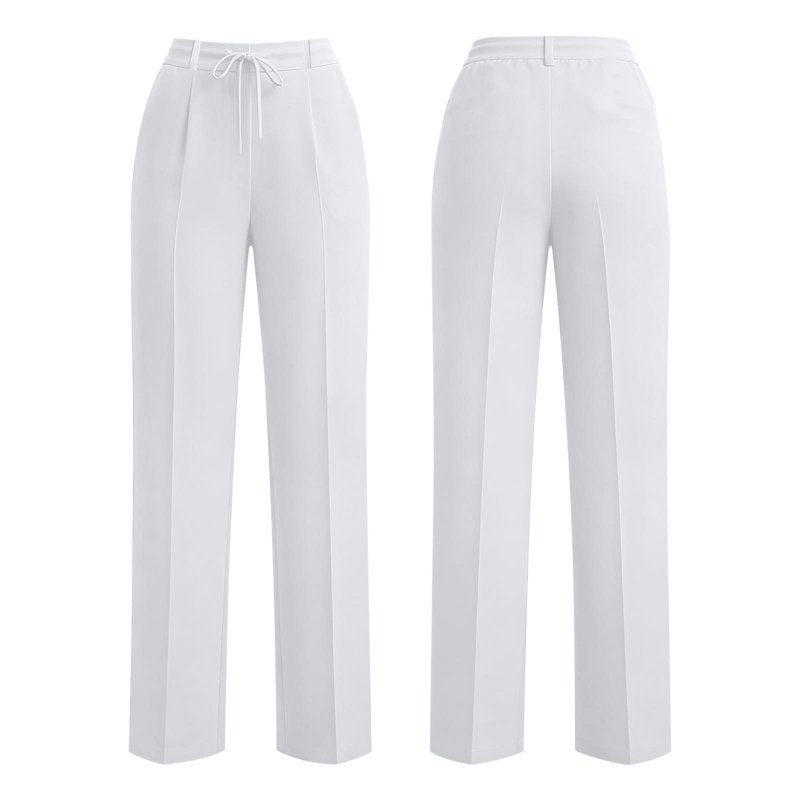 Women's High Waisted Wide Leg Dress Pants with Pockets - Business Casual Trousers