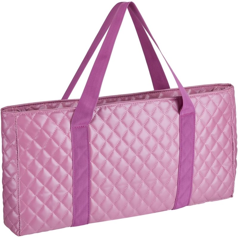 Mahjong Carry Bag with Matching Wrappers - Pink PU Extra Large 21.5x12 Inch