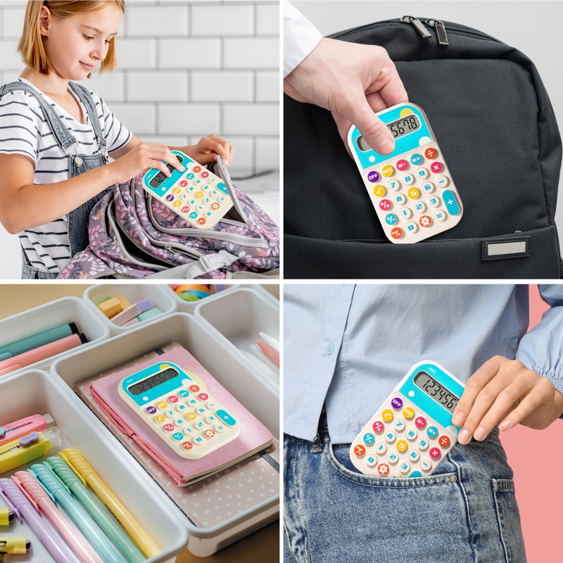 Portable Pocket Calculator with Large Display for School and Office