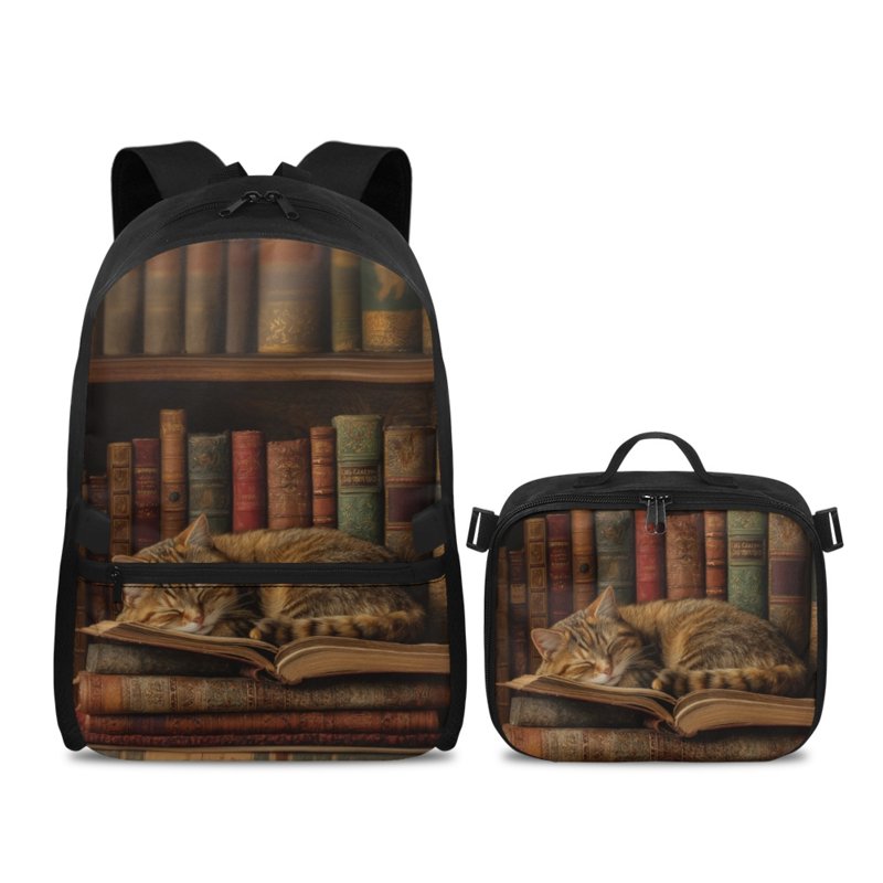 Kids School Backpack and Lunch Box Set - 17 Inch Lightweight with Compartments