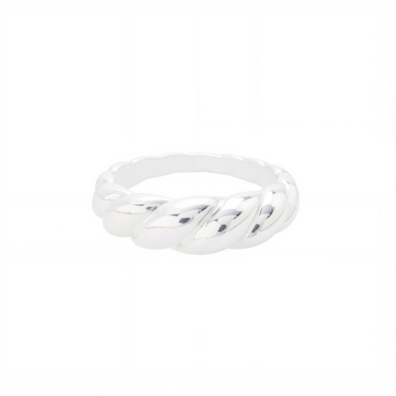 Silver Plated Ring Set for Women - 2-Piece Demi-Fine Jewelry, Size 7