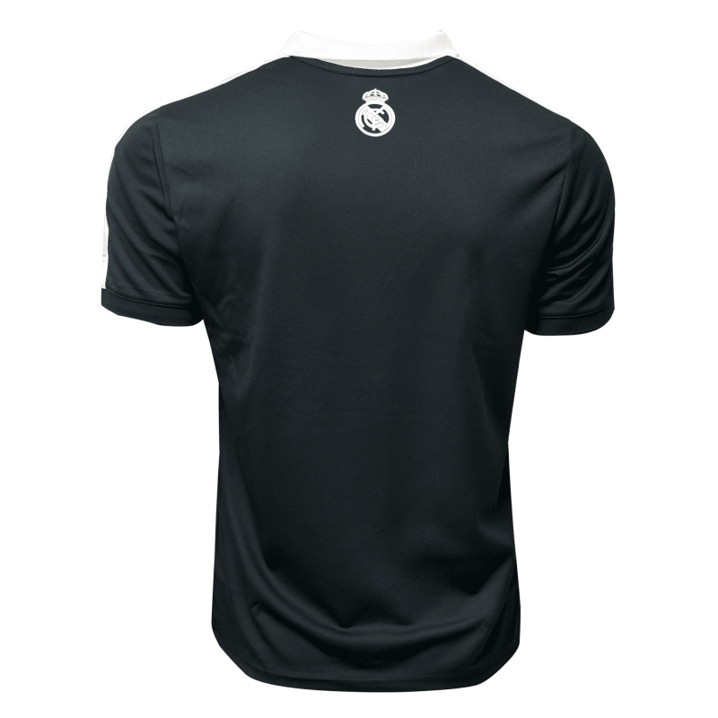 Adult XXL Icon Sports Real Madrid Jersey – Black/White 100% Polyester, Licensed