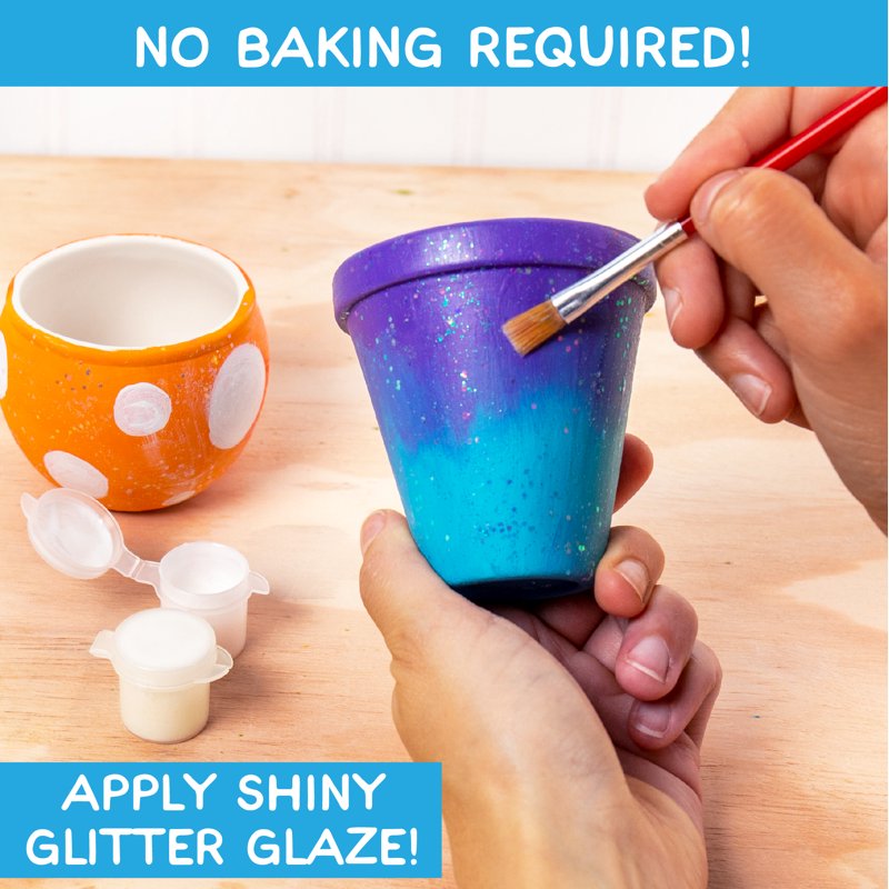 Paint Your Own Ceramic Pottery Art Kit - Includes 4 Projects & Bright Colors