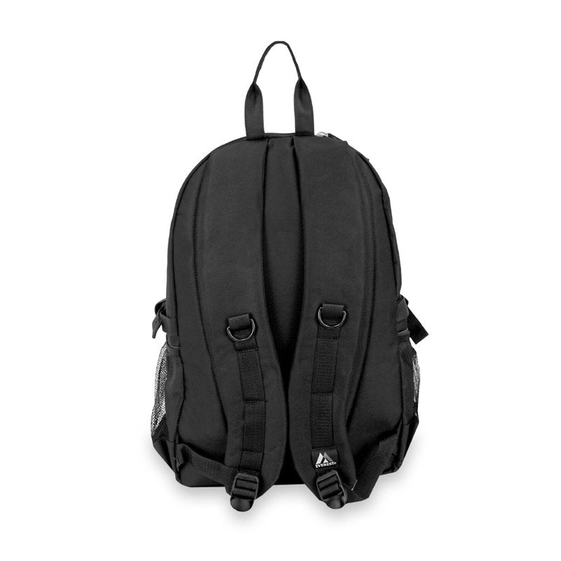 Unisex Travel Backpack with Dual Mesh Pockets 19 Inches Black