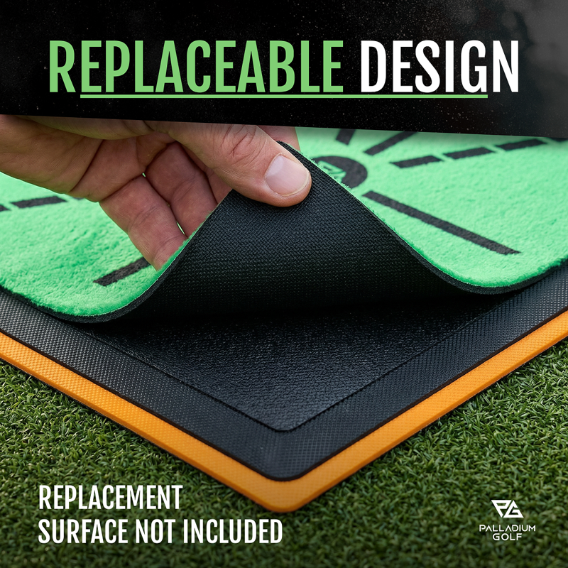 Golf Swing Path Trainer Pad – 17 x 13 in Velvet Surface, Non-Slip Base