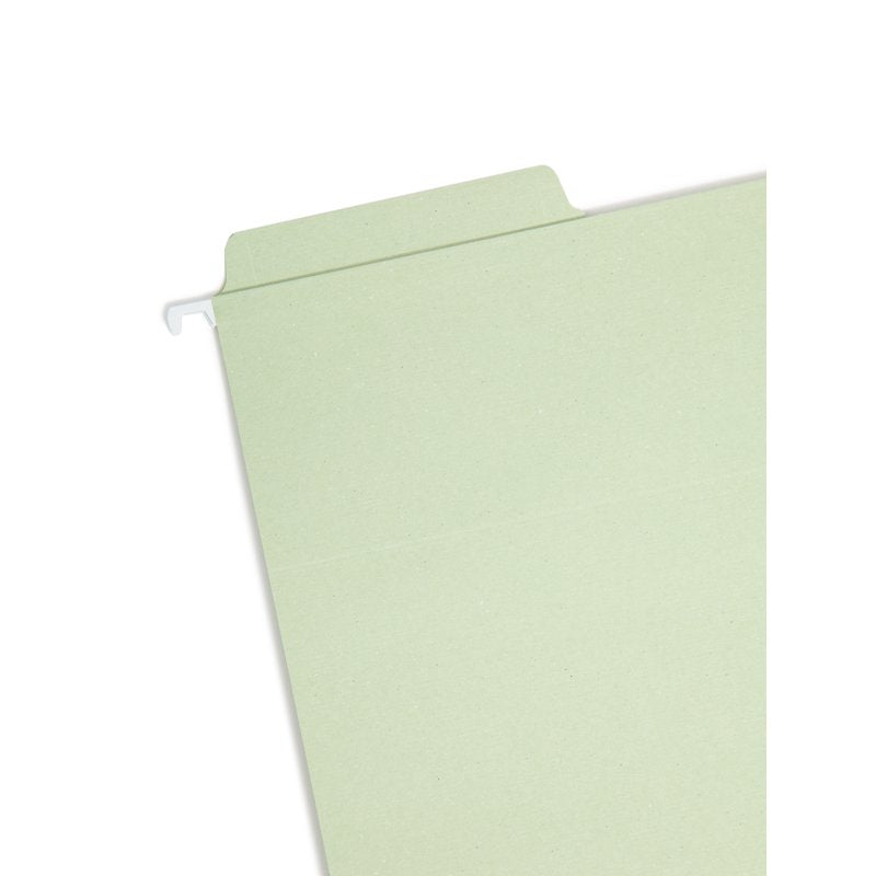Hanging File Folders Letter Size Moss Pack of 20 - Heavy-Duty Tabbed Office Organization